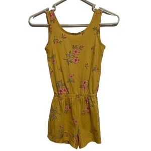The Children’s Place Yellow Floral Sleeveless Jumper Size Medium 7/8